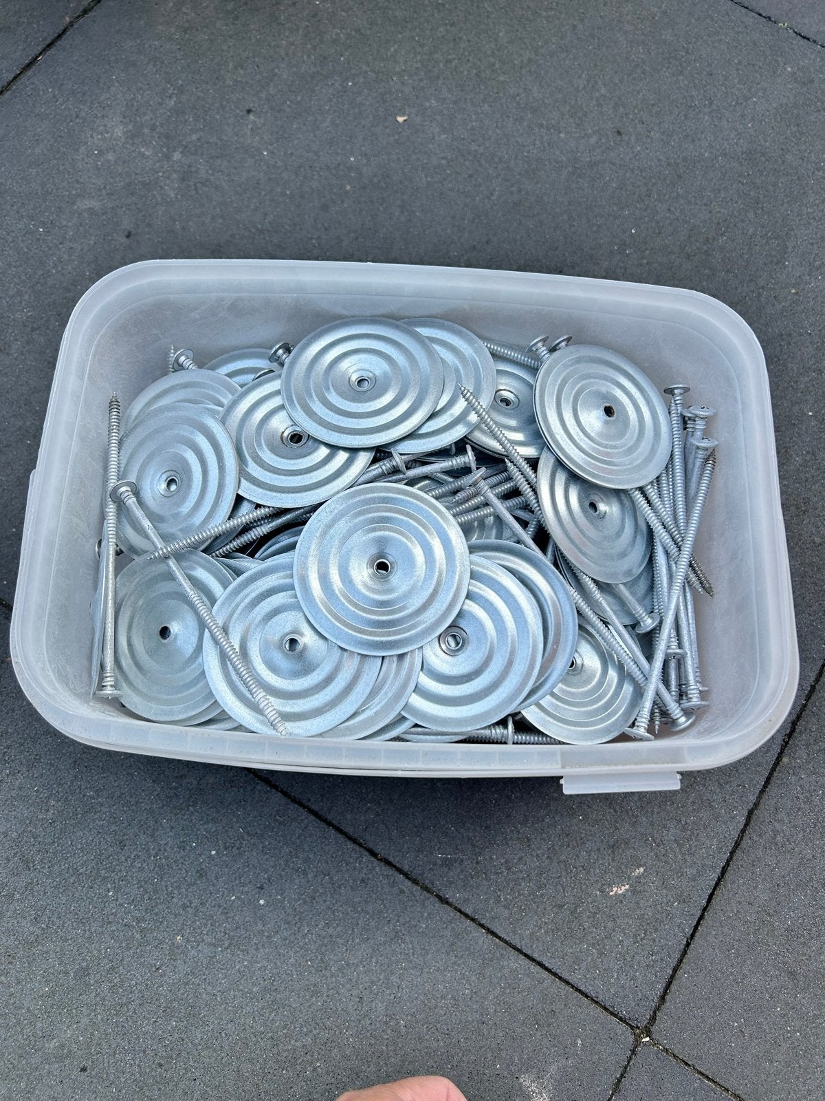 Dakparker met drukverdeelplaatje, Ophalen, Nieuw, 100 tot 250 mm, Schroeven