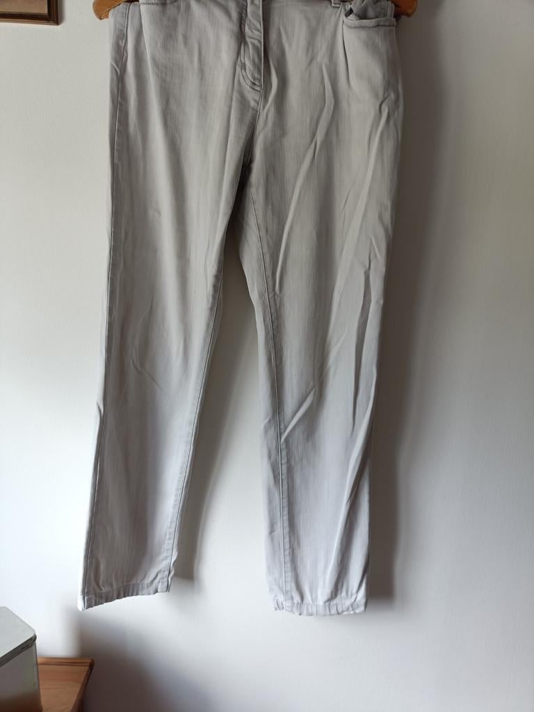 Toni Lange Broek Maat 38 Lichtgrijs, Gedragen, Toni, Ophalen, Maat 38/40 (M)