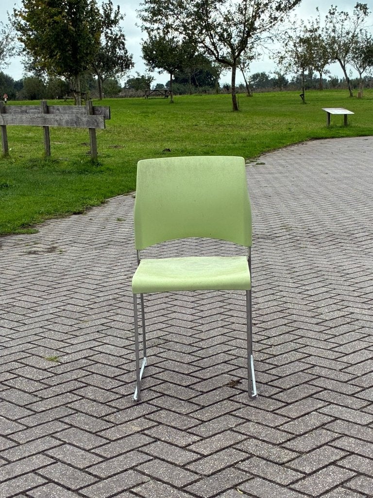 Groene Stoelen, Huis en Inrichting, Stoelen, Ophalen, Gebruikt, Overige kleuren, Metaal