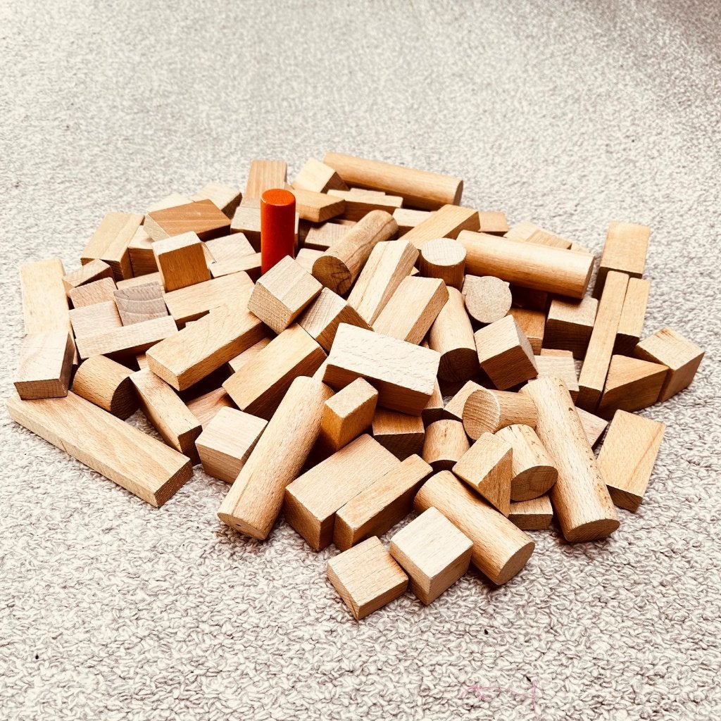 Houten blokken (speelgoed), Kinderen en Baby's, Speelgoed | Houten speelgoed, Ophalen, Zo goed als nieuw, Overige typen