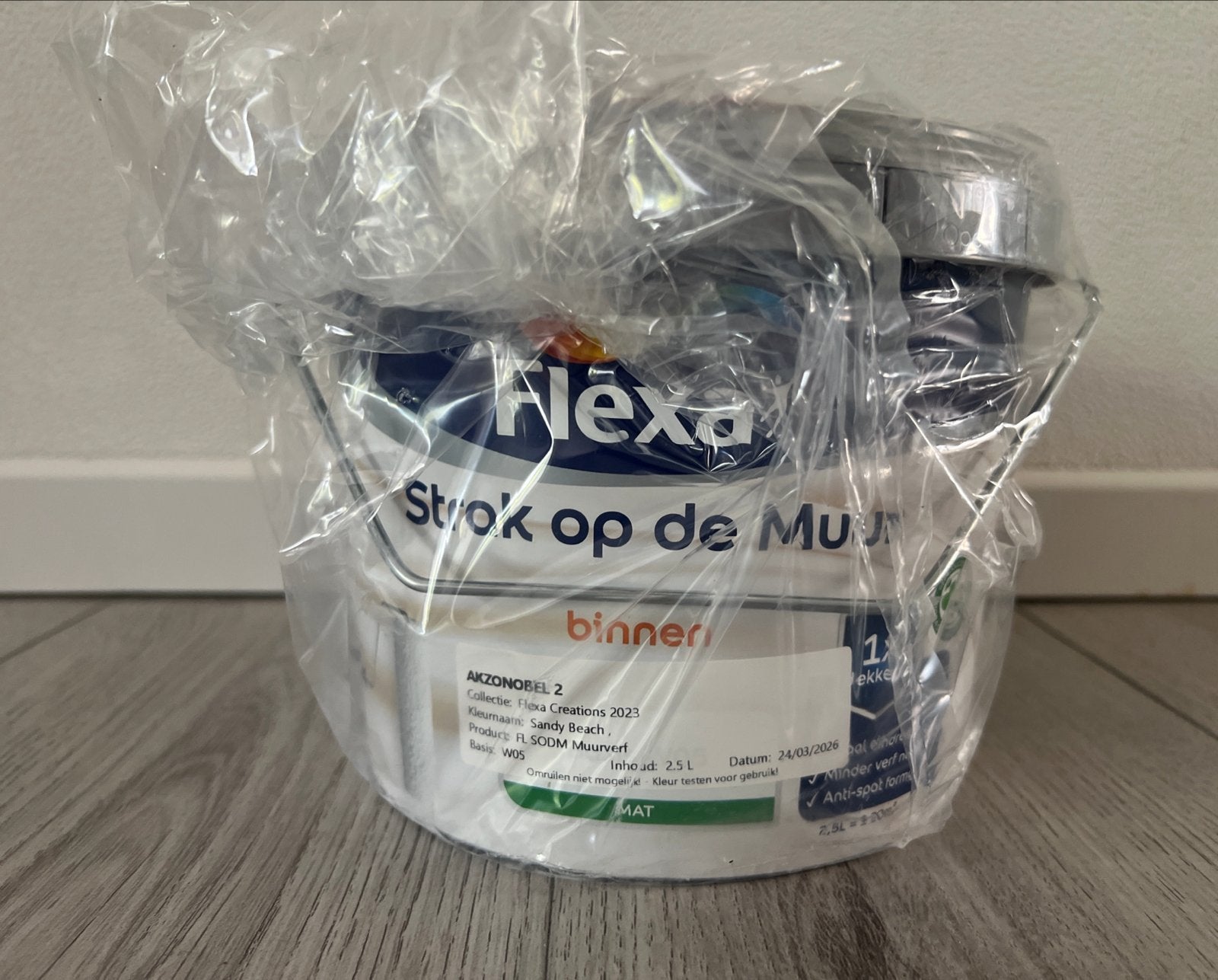 Flexa Strak op de Muur - Sandy Beach (2.5L), Beige, Nieuw, Ophalen of Verzenden, Verf