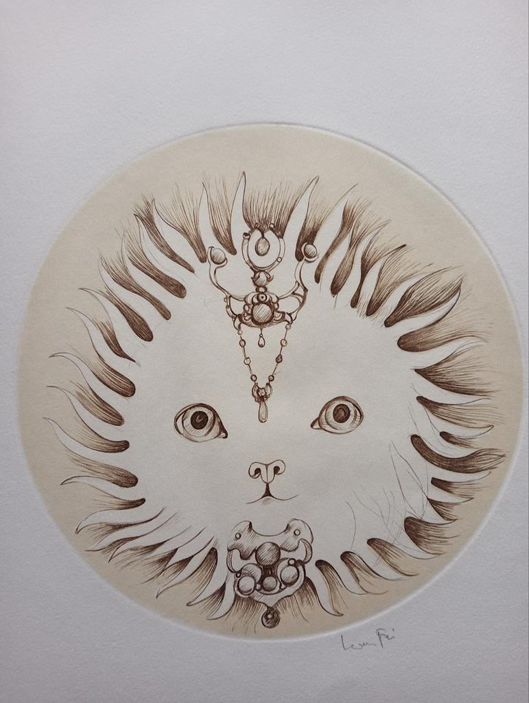 Leonor Fini Ets Surrealisme Le Chat Soleil 1975, Ophalen of Verzenden
