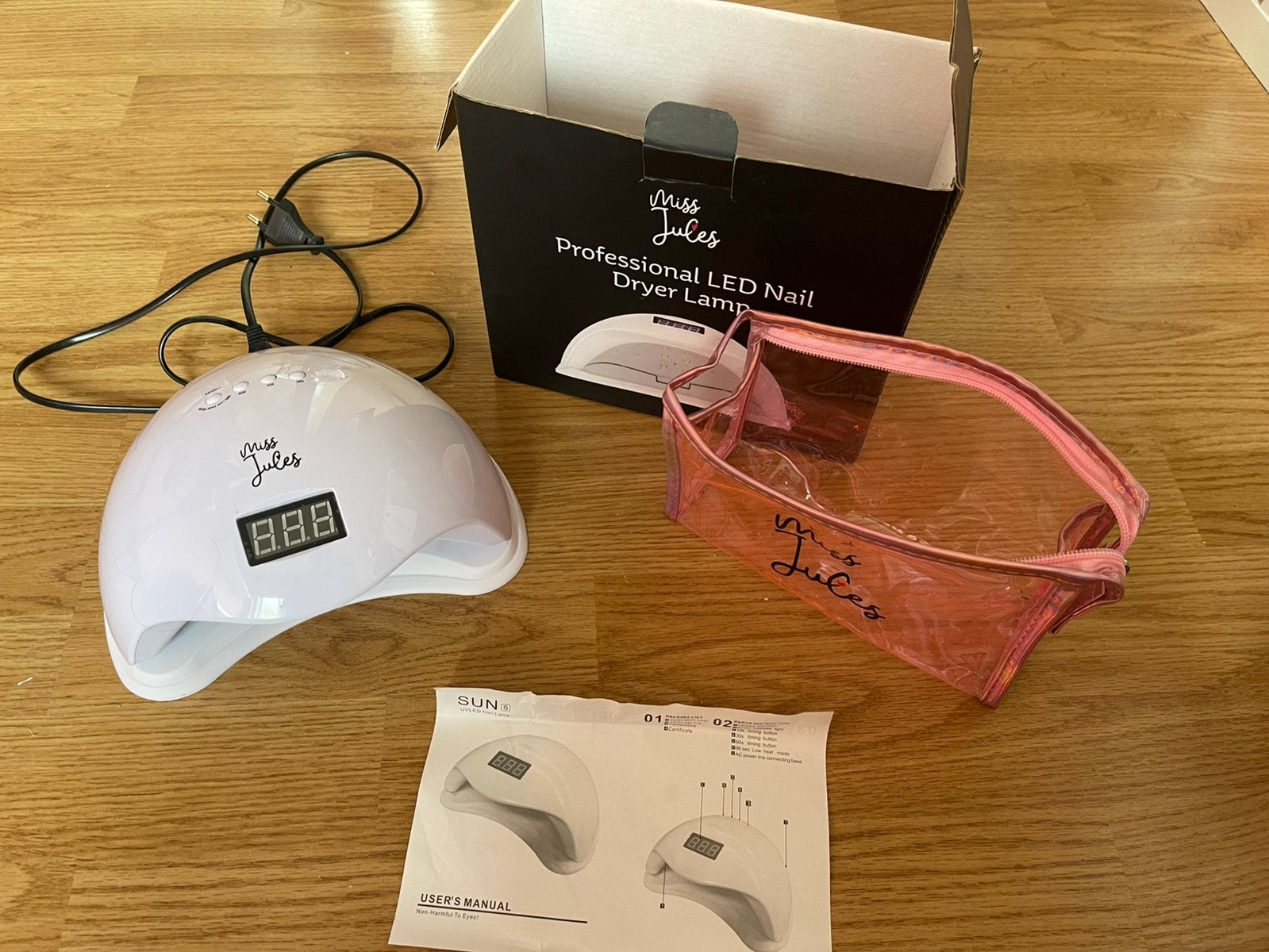 LED nagellamp Miss Jules & andere nagelproducten, Verzenden, Gebruikt, Overige typen