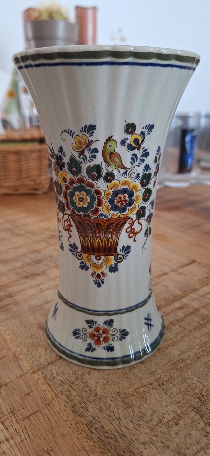 Polychroom Gouda-Holland Handwerk Vaas, Ophalen of Verzenden