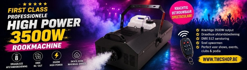 Nieuwe First Class 3500W Rookmachine met Dmx, Ophalen of Verzenden, Nieuw, Licht, Geluidgestuurd