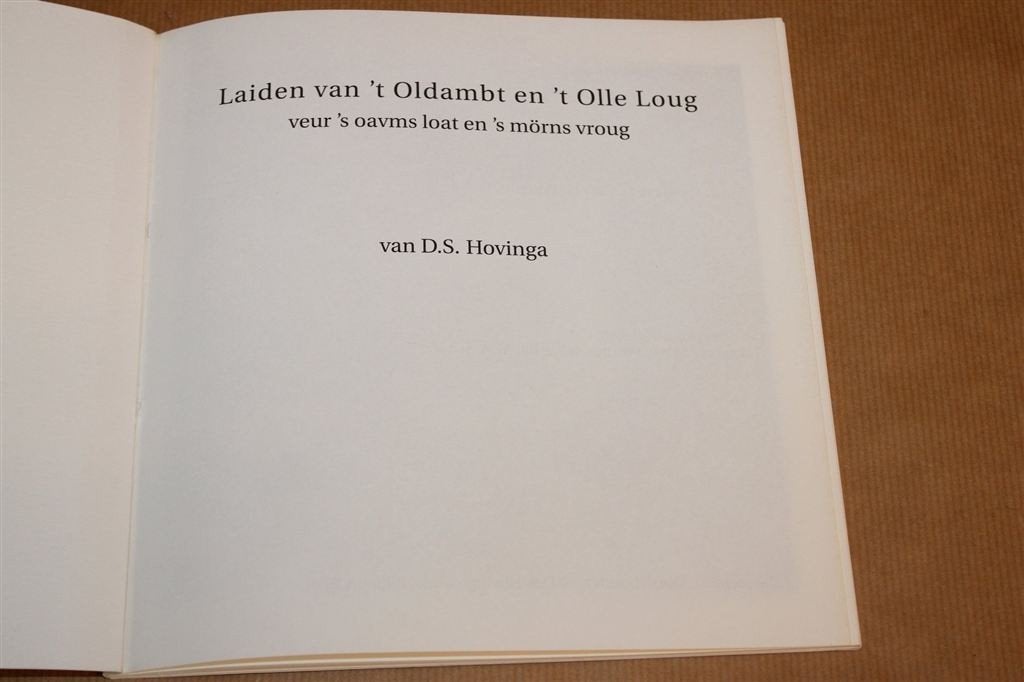 Laiden van \'t Oldambt — D.S. Hovinga — Gedichten [1998], Ophalen of Verzenden, Gelezen