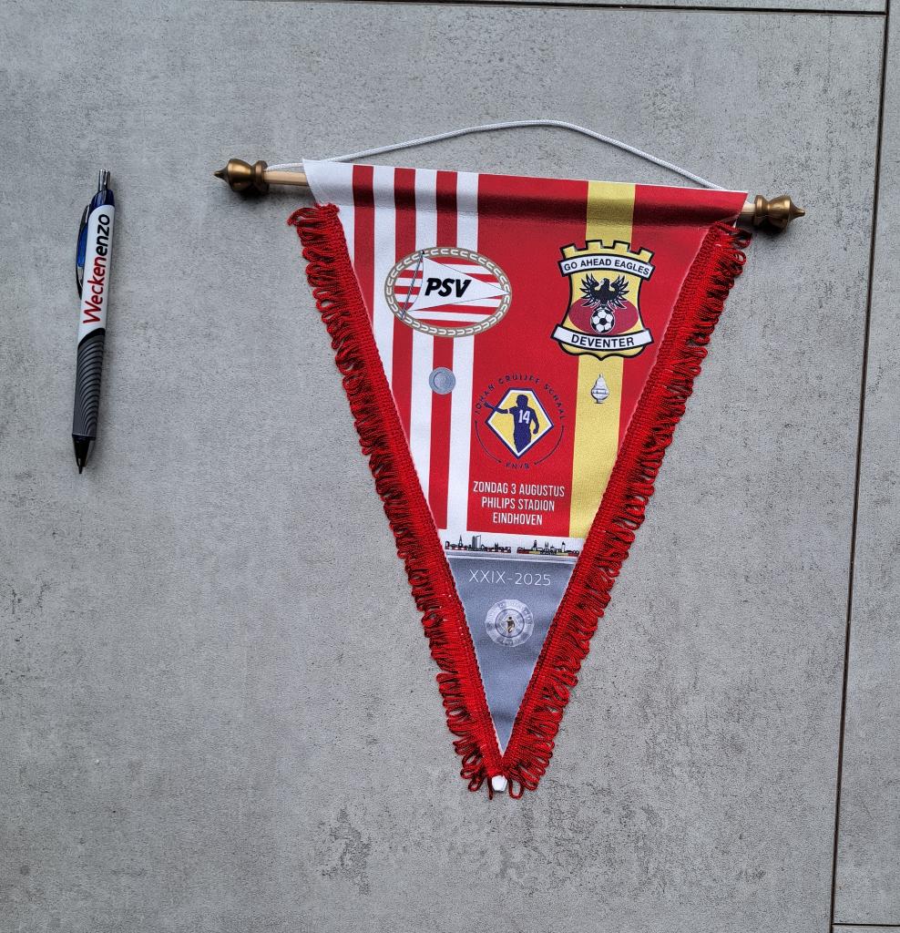 vaantje PSV - Go Ahead Eagles, Verzamelen, Sportartikelen en Voetbal, Ophalen of Verzenden, Zo goed als nieuw, PSV, Vaantje of Sjaal