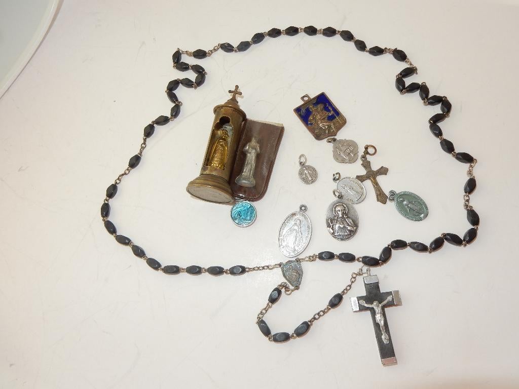 Medailles Rozenkrans zak relikwieen, Ophalen of Verzenden