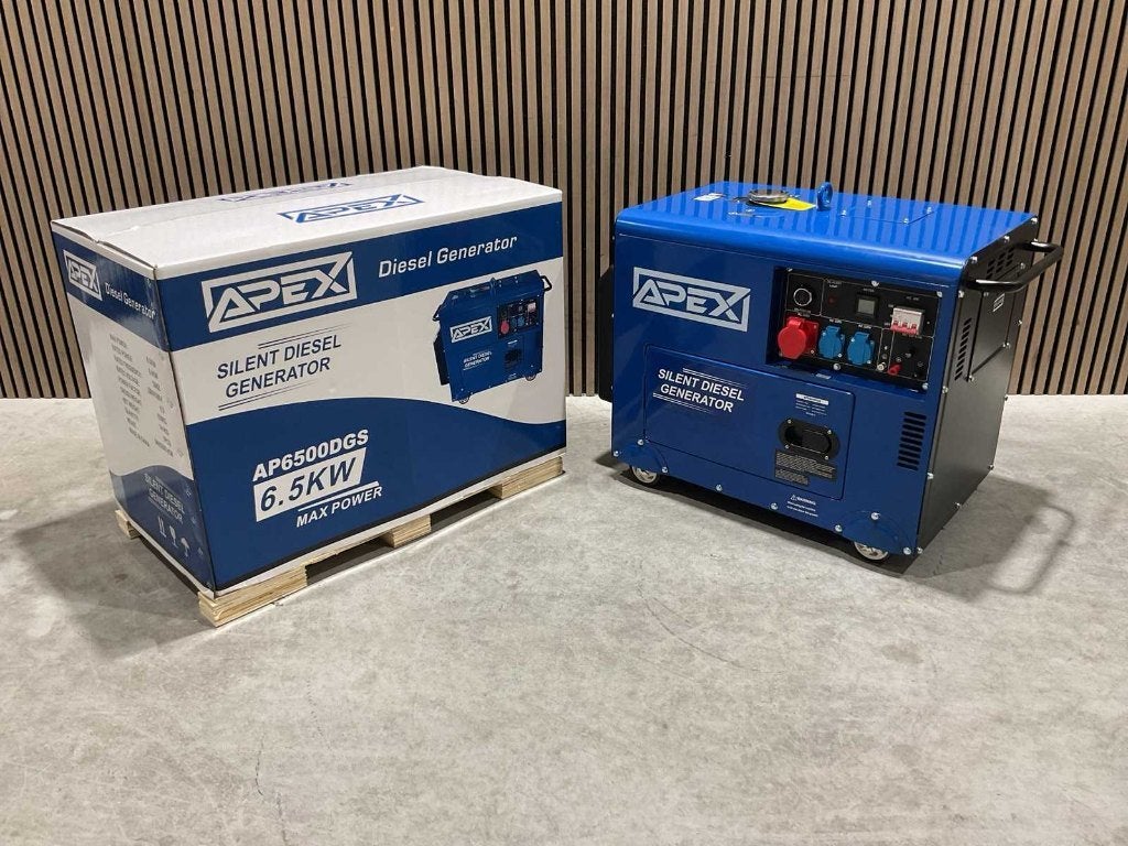 Apex AP6500DGS Stroomgenerator aggregaat nieuw‼️, Ophalen, Dieselolie, Geluidgedempt, Nieuw