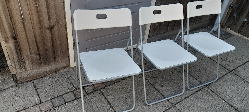 Klapstoeltjes, Huis en Inrichting, Ophalen, Kunststof, Gebruikt, Drie