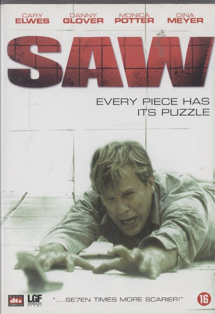 24) SAW: met Cary Elwes en Danny Glover, Vanaf 16 jaar, Ophalen of Verzenden, Gebruikt, Actiethriller