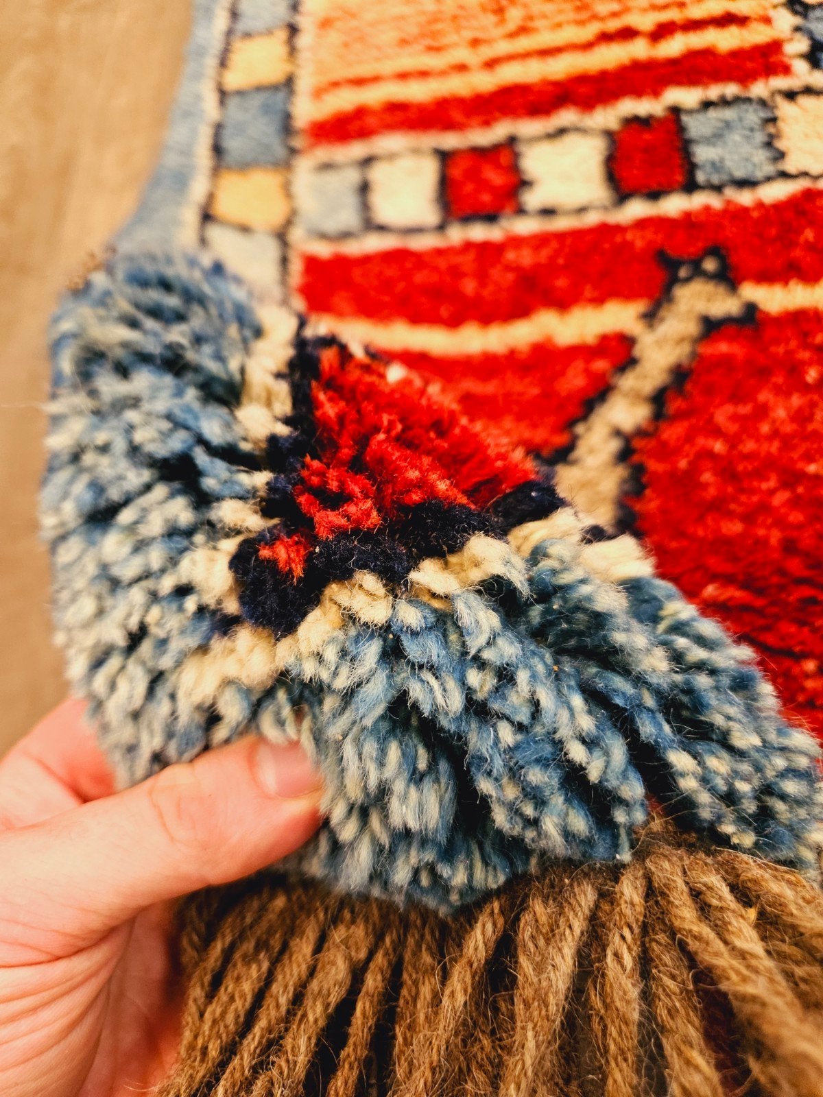 Perzisch Handgeknoopt Gabbeh Tapijt. Prachtige kleuren., Nepal, 200 cm of meer, Ophalen of Verzenden, Zo goed als nieuw