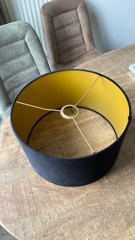 Lampenkamp zwart, Huis en Inrichting, Lampen | Lampenkappen, Zwart, Rond, Nieuw, Ophalen of Verzenden