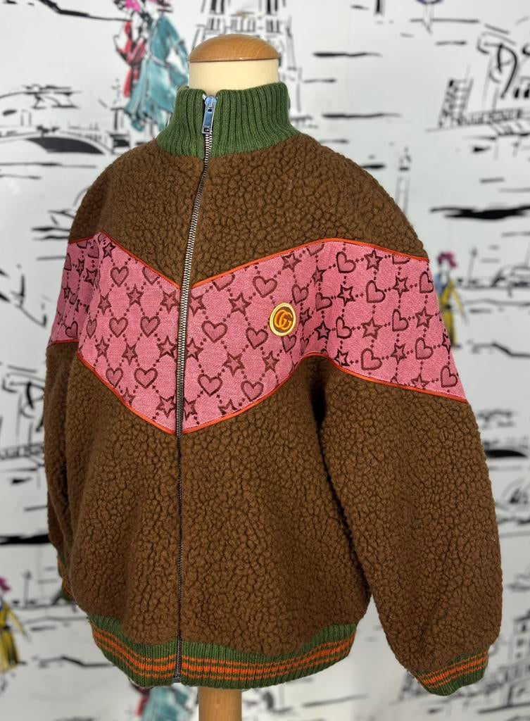 Gucci meisjes GG teddy bomber maat 8 (690 euro), Gucci, Gucci EU, Customercare@gucci.com, Zo goed als nieuw