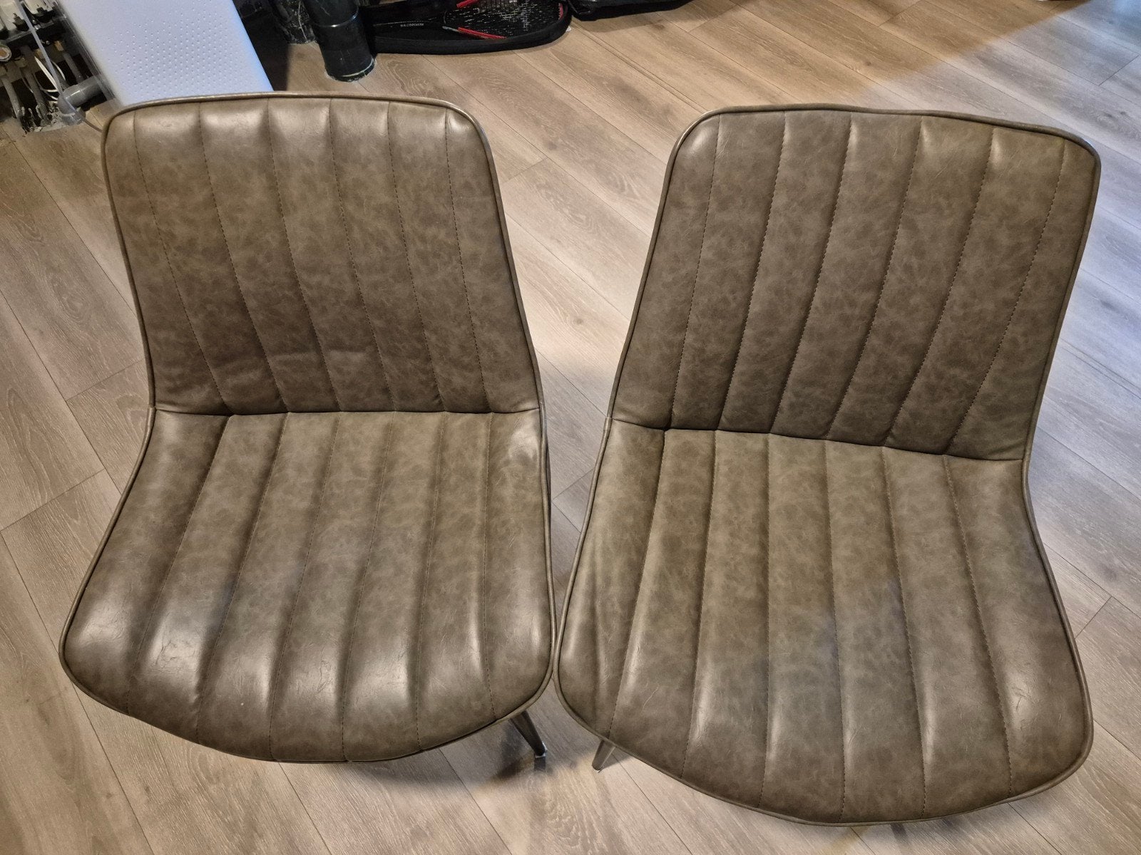 Eetkamerstoel 6x Janis, Huis en Inrichting, Ophalen, Overige kleuren, Leer, Zo goed als nieuw