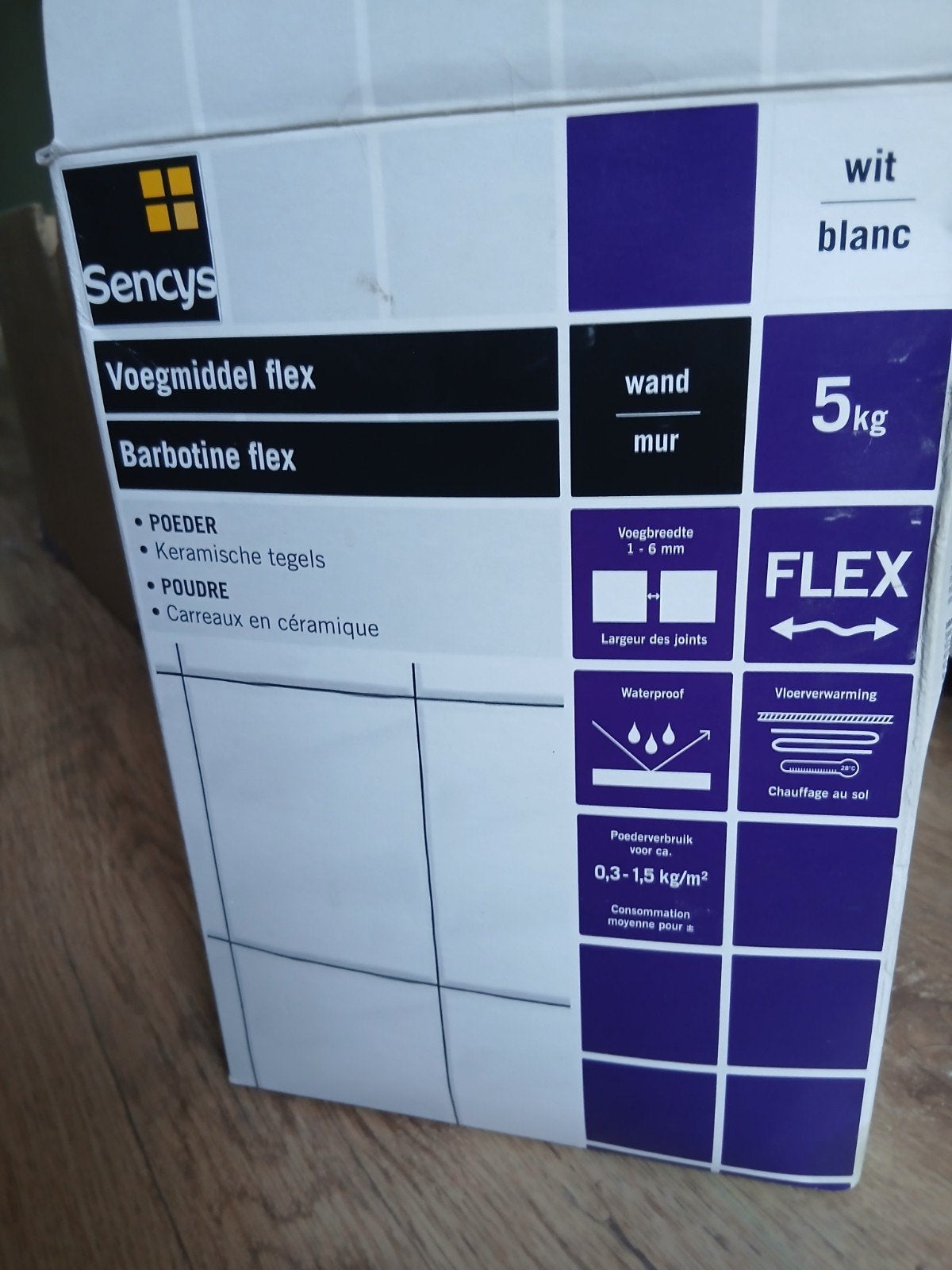 Voegmiddel keramische tegels, kleur: wit, Ophalen, 60 cm of meer, Nieuw, Minder dan 20 cm