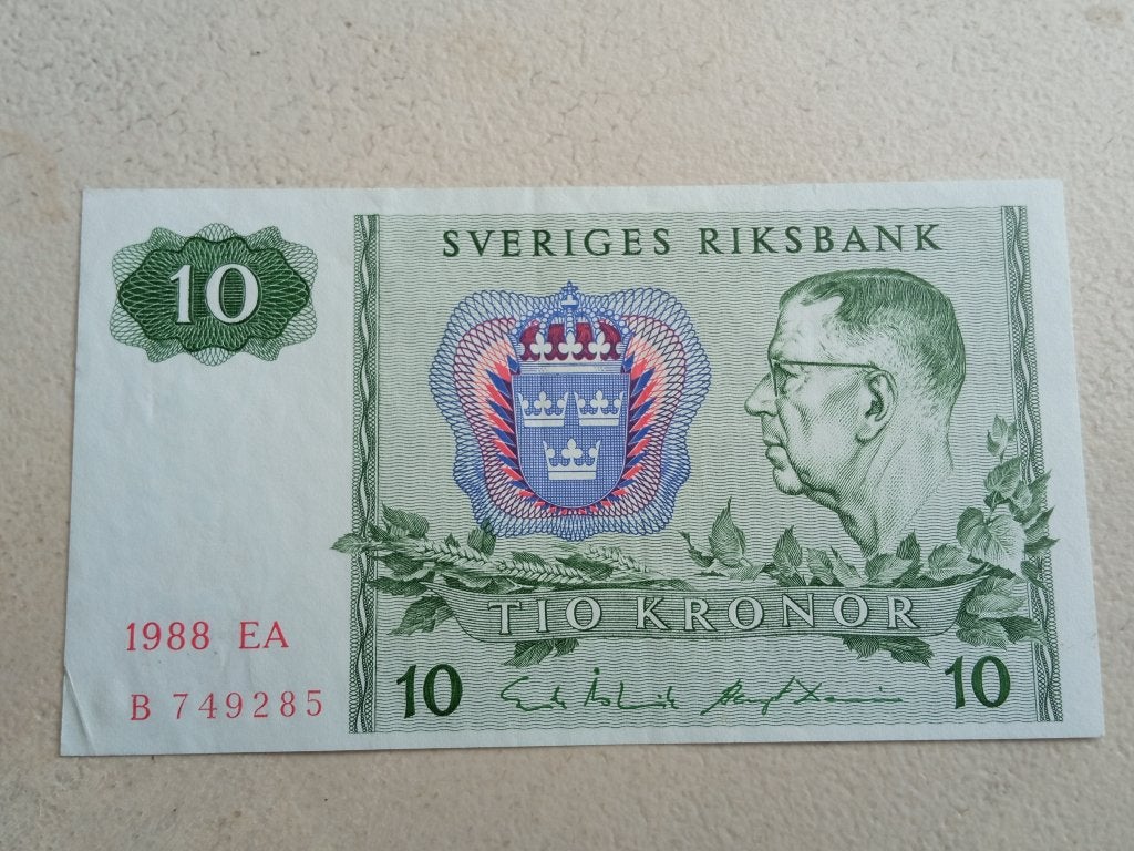 Zweden 10 kronen 1988., Postzegels en Munten, Bankbiljetten | Europa | Niet-Eurobiljetten, Ophalen of Verzenden, Overige landen