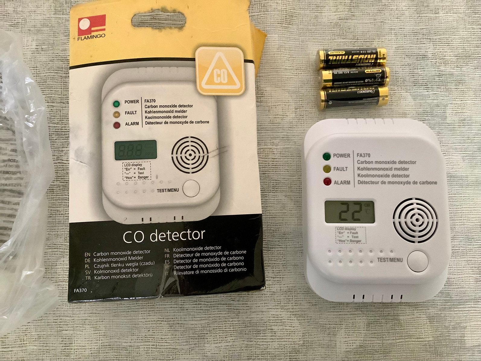Flamingo CO2-detector, Ophalen of Verzenden, Zo goed als nieuw, Detector, Sensor of Melder, Overige soorten