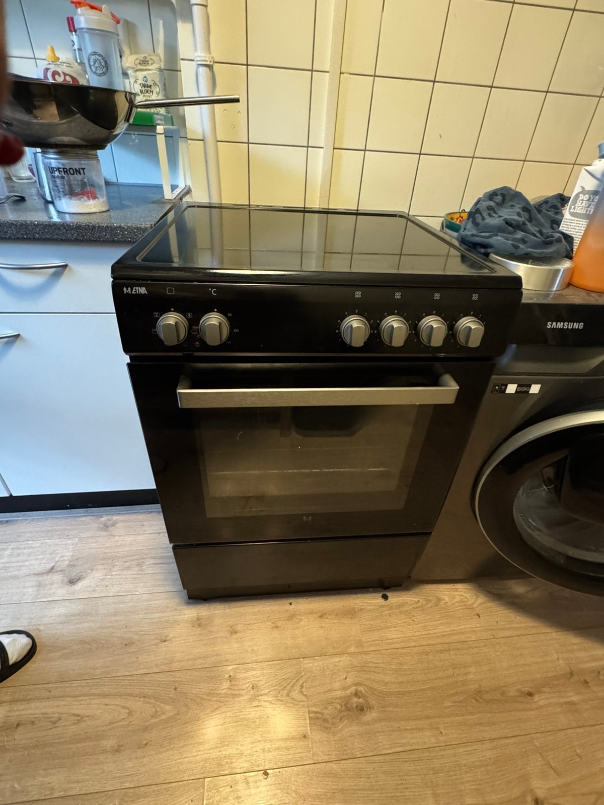 Etna fornuis inductie met oven, Witgoed en Apparatuur, Ophalen, 4 kookzones, Zo goed als nieuw, Inductie