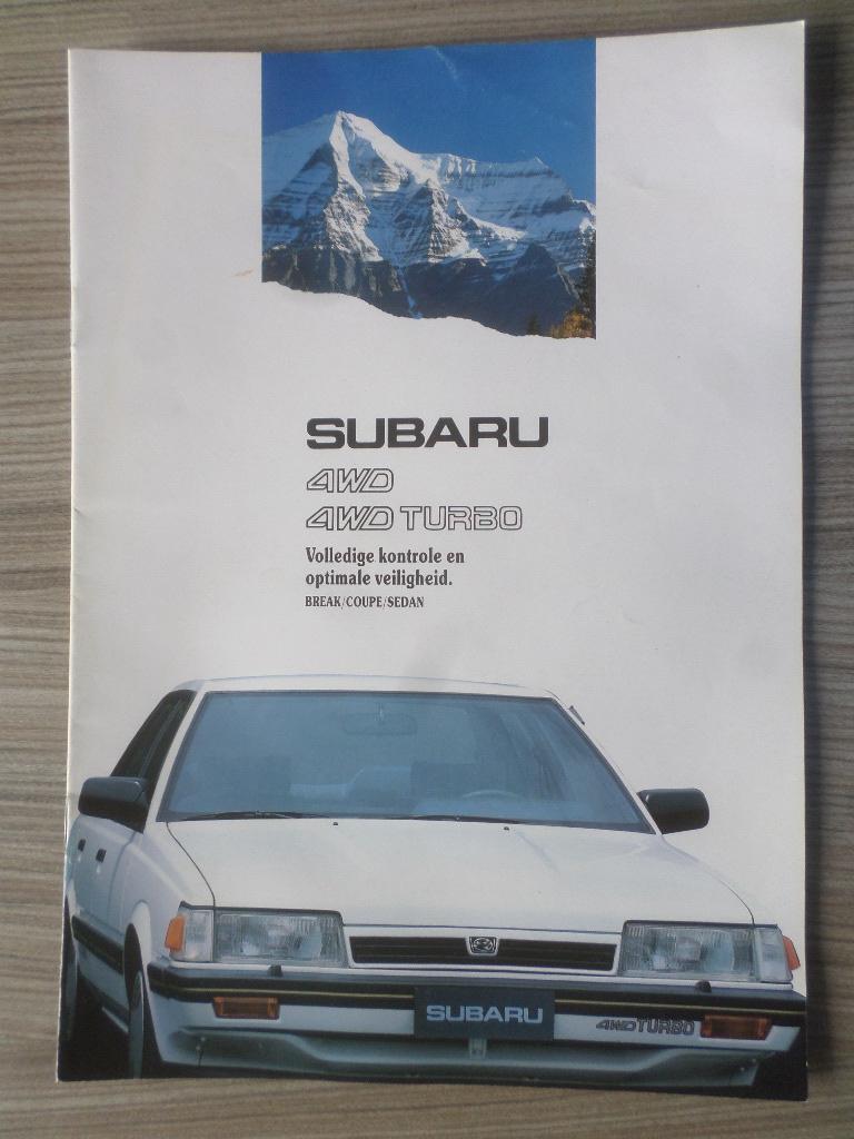 Subaru L Series Sedan Coupe & Stationwagon 4WD 1988 Brochure, Ophalen of Verzenden, Zo goed als nieuw, Overige merken