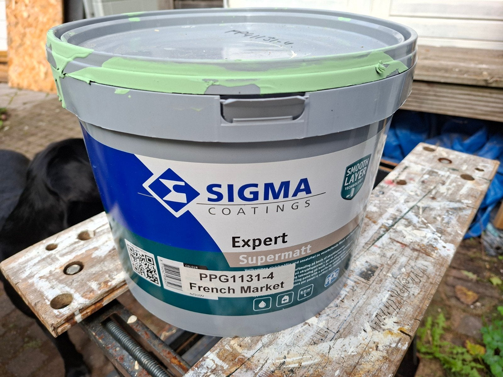 Sigma Coatings Expert Supermatt - PPG1131-4 French Market, Doe-het-zelf en Verbouw, 5 tot 10 liter, Ophalen of Verzenden, Groen