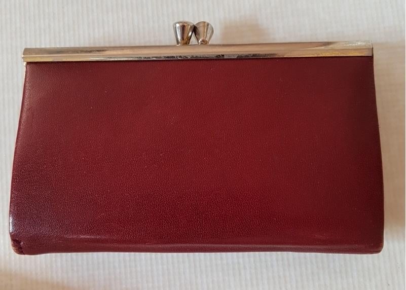 Portemonnee rood met knip, Ophalen of Verzenden, Gebruikt, Rood, Leer