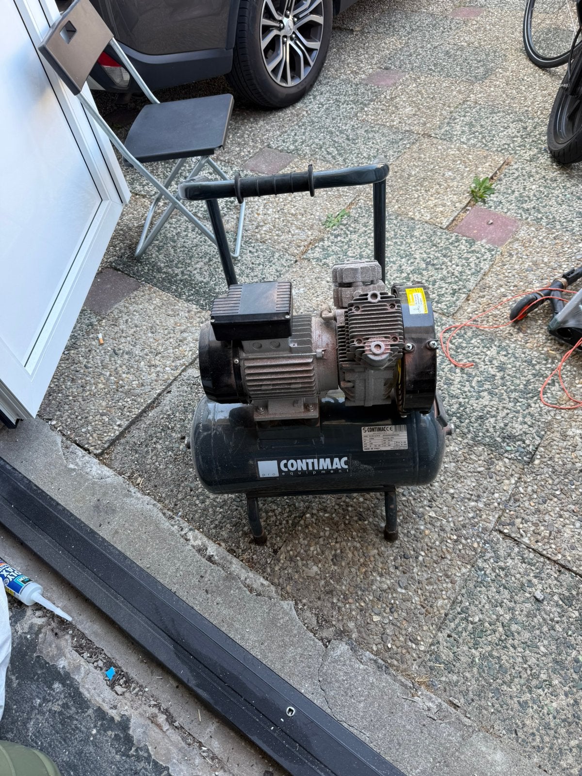 Contimac compressor, Doe-het-zelf en Verbouw, Compressors, 25 tot 100 liter, Ophalen, Zo goed als nieuw, Olievrij