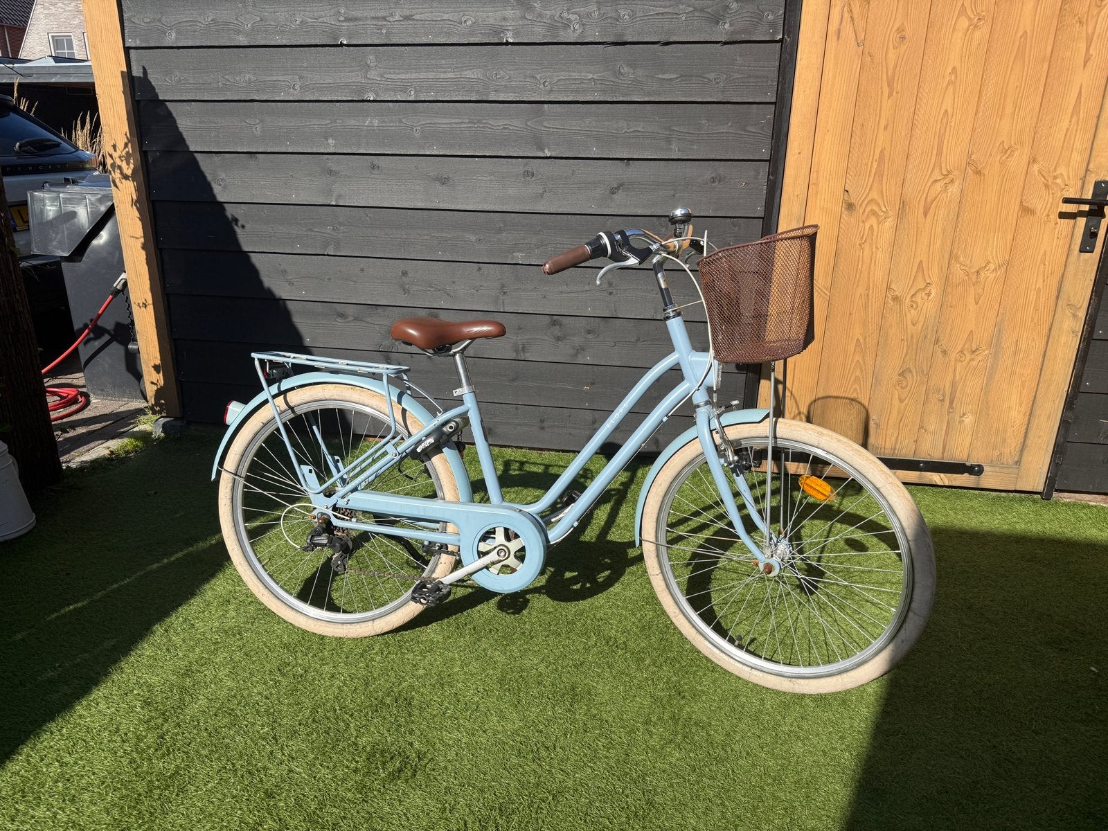 Transporter Meisjesfiets 26 inch - 7 Versnellingen - Blauw, 26 inch of meer, Gebruikt, Velgrem, Versnellingen