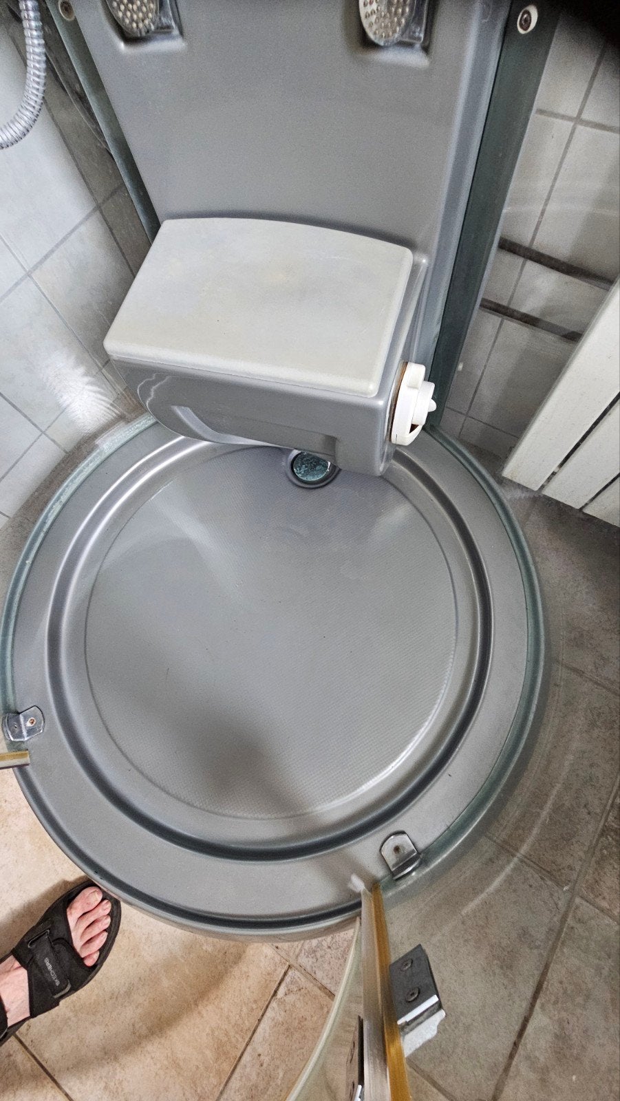 Douchecabine met hydromassage en zitje, Ophalen of Verzenden, Gebruikt, Glas, Douche