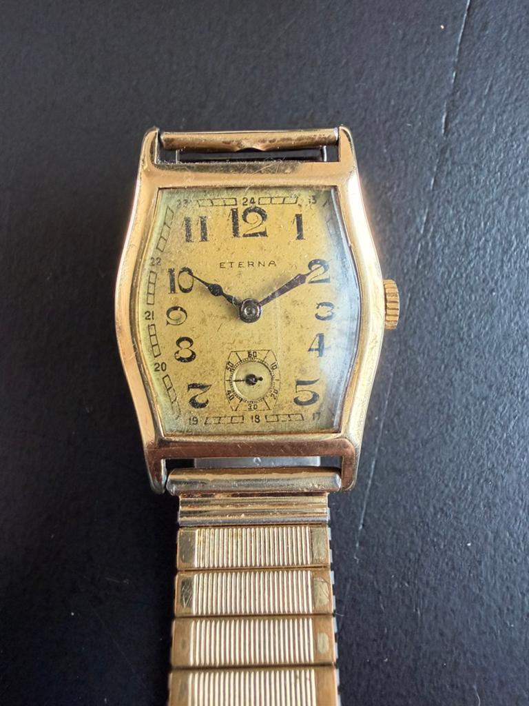 Eterna horloge, Polshorloge, 1930 tot 1960, Goud, Ophalen