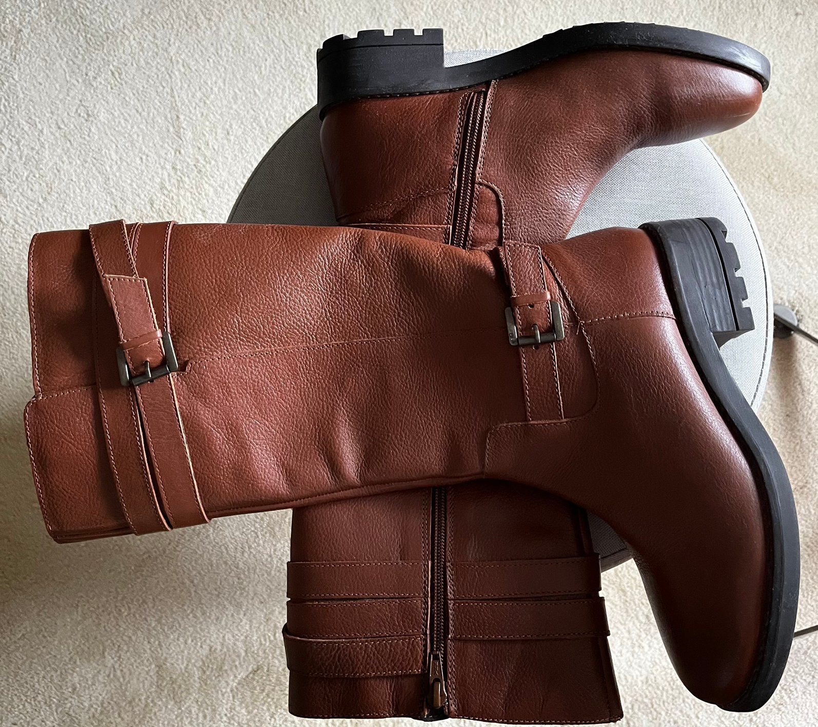 Leren laarzen, Kleding | Dames, Ophalen of Verzenden, Zo goed als nieuw