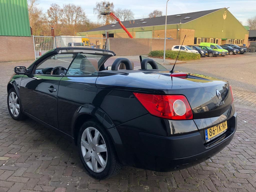 Renault Mégane 2.0 16V Autcom Cabrio Euro4 2006 Zwart, Auto's, Voorwielaandrijving, 1998 cc, Beige, 4 cilinders