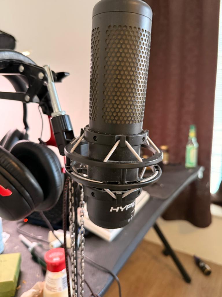 HyperX QuadCast S RGB USB Microfoon met Arm, Ophalen, Zo goed als nieuw, Studiomicrofoon