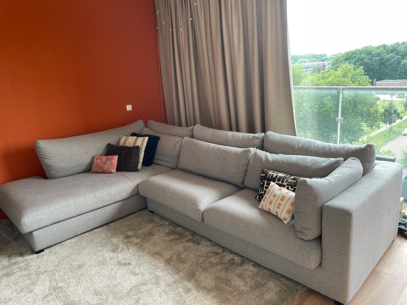Designer hoekbank Sijben met echt dons, Ophalen, Modern, Comfortabel, 100 tot 125 cm, Hoekbank