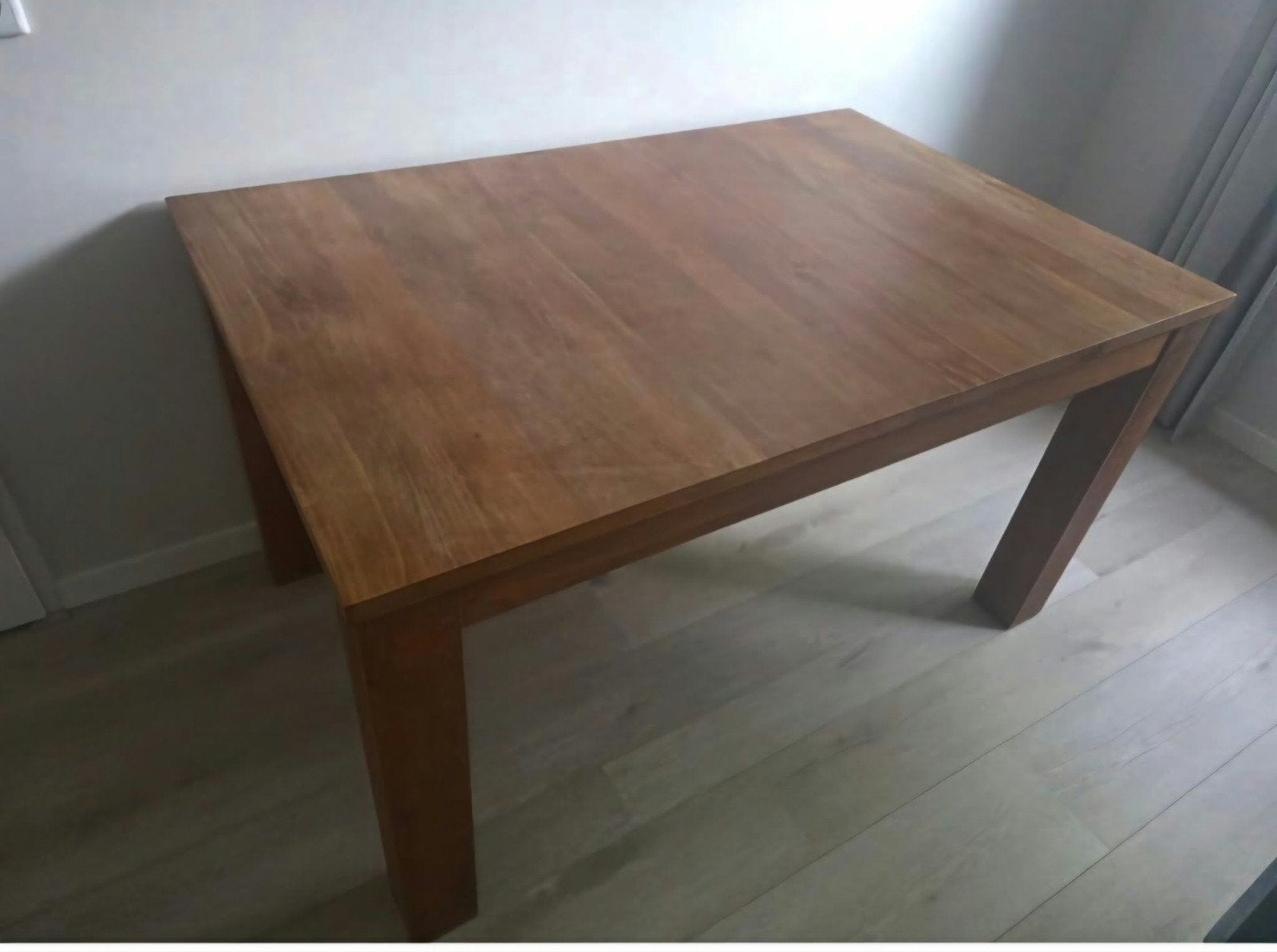 Zeer mooie uitschuifbare houten eettafel! 140/220 br, Ophalen, Gebruikt, 100 tot 150 cm, 50 tot 100 cm