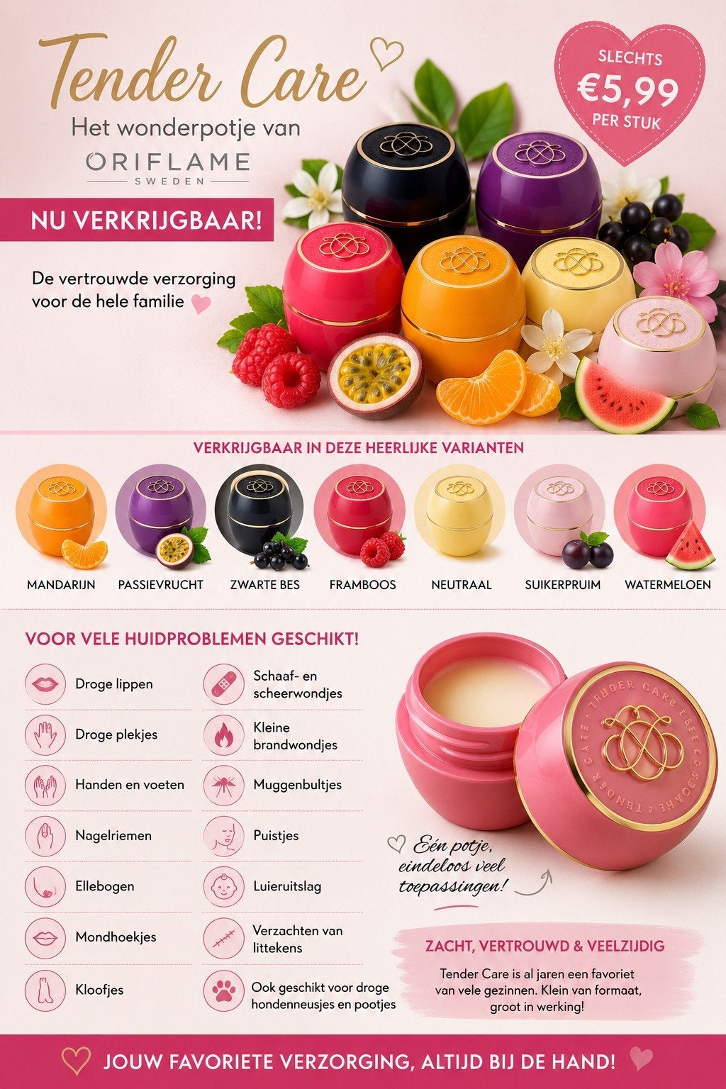 Oriflame Tender Care Wonderpotje - Diverse Varianten, Ophalen of Verzenden, Nieuw, Overige typen