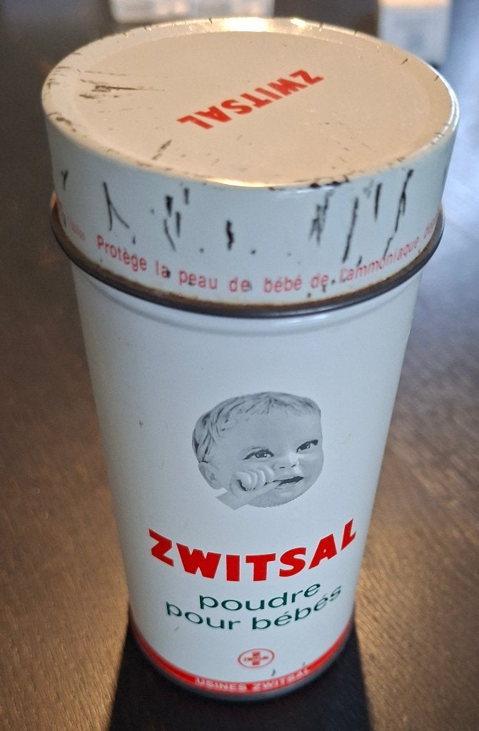 Vintage Zwitsal Babypoeder Blik - Zeldzaam Verzamelobject, Ophalen of Verzenden, Gebruikt, Overige, Overige merken