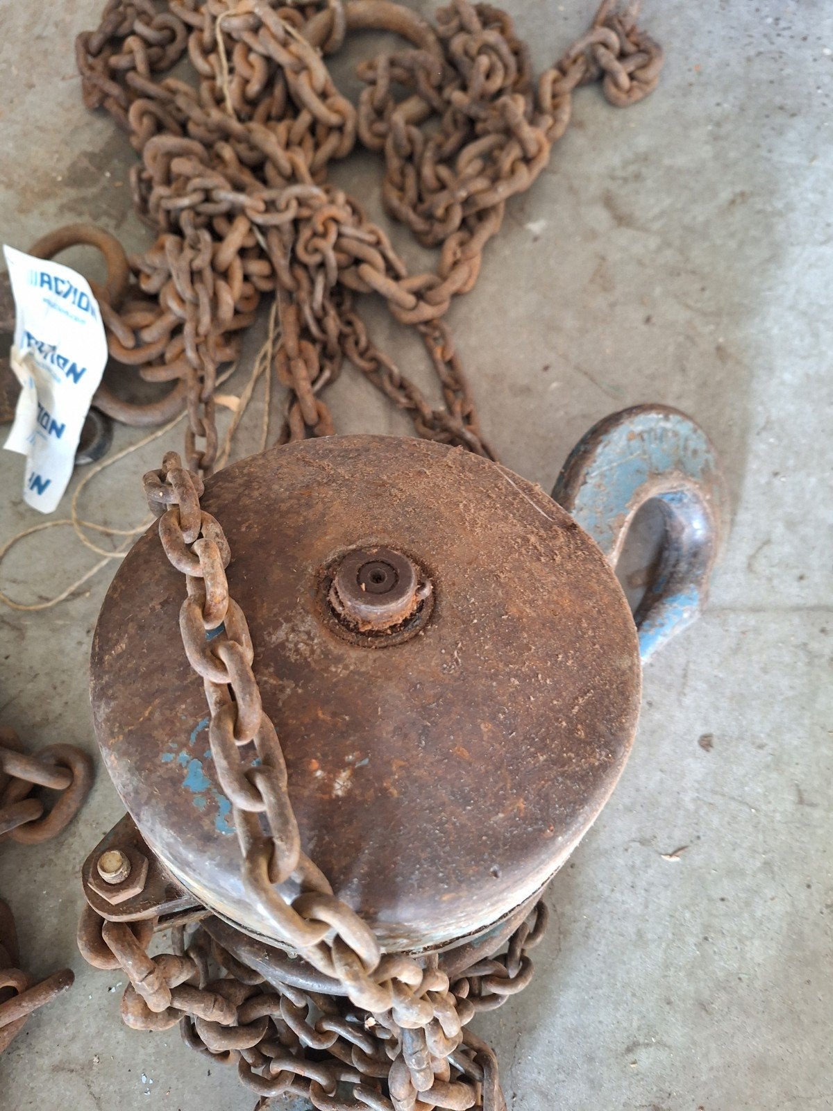 Zware takel met ketting - Gebruikt, Ophalen of Verzenden