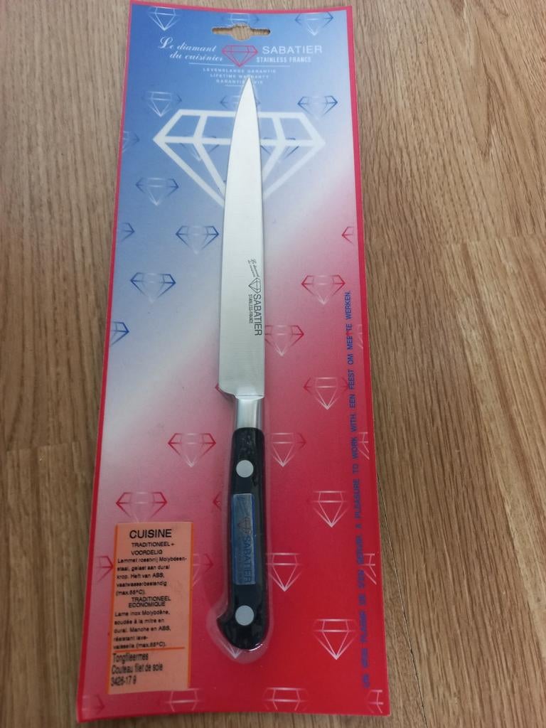 Sabatier tongfileermes nieuw, Ophalen of Verzenden, Nieuw, Rvs of Chroom