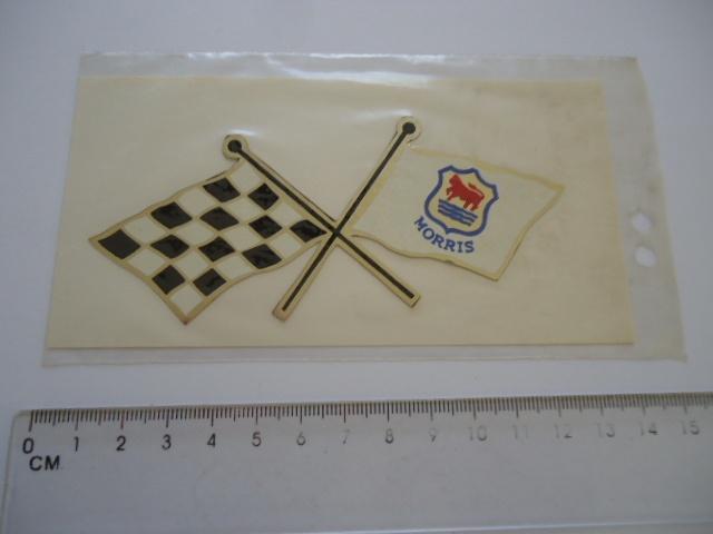 sticker oud MORRIS auto finishvlag autosport mini leyland, Verzenden, Zo goed als nieuw, Bedrijf of Vereniging