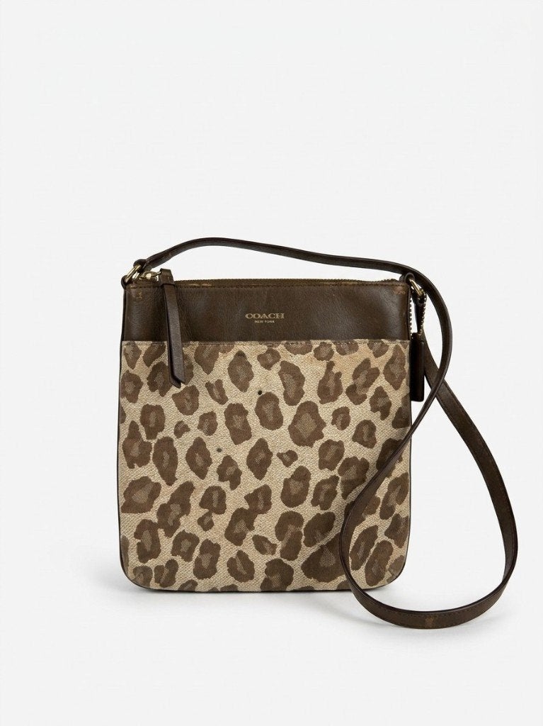 Coach Crossbody luipaardprint beige, Overige merken, Beige, Ophalen of Verzenden, Zo goed als nieuw