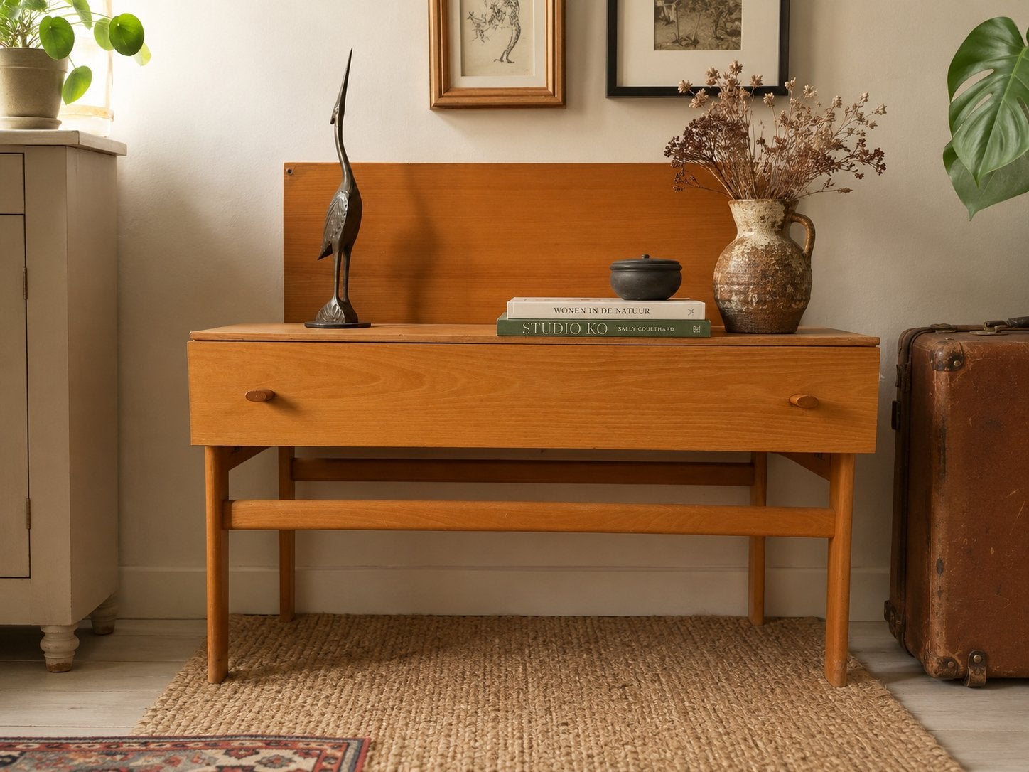 Vintage kastje/ salontafel - Hout - Vyrobek JITONA Sobeslav, Ophalen, Gebruikt, 50 tot 100 cm, Met lade(s)