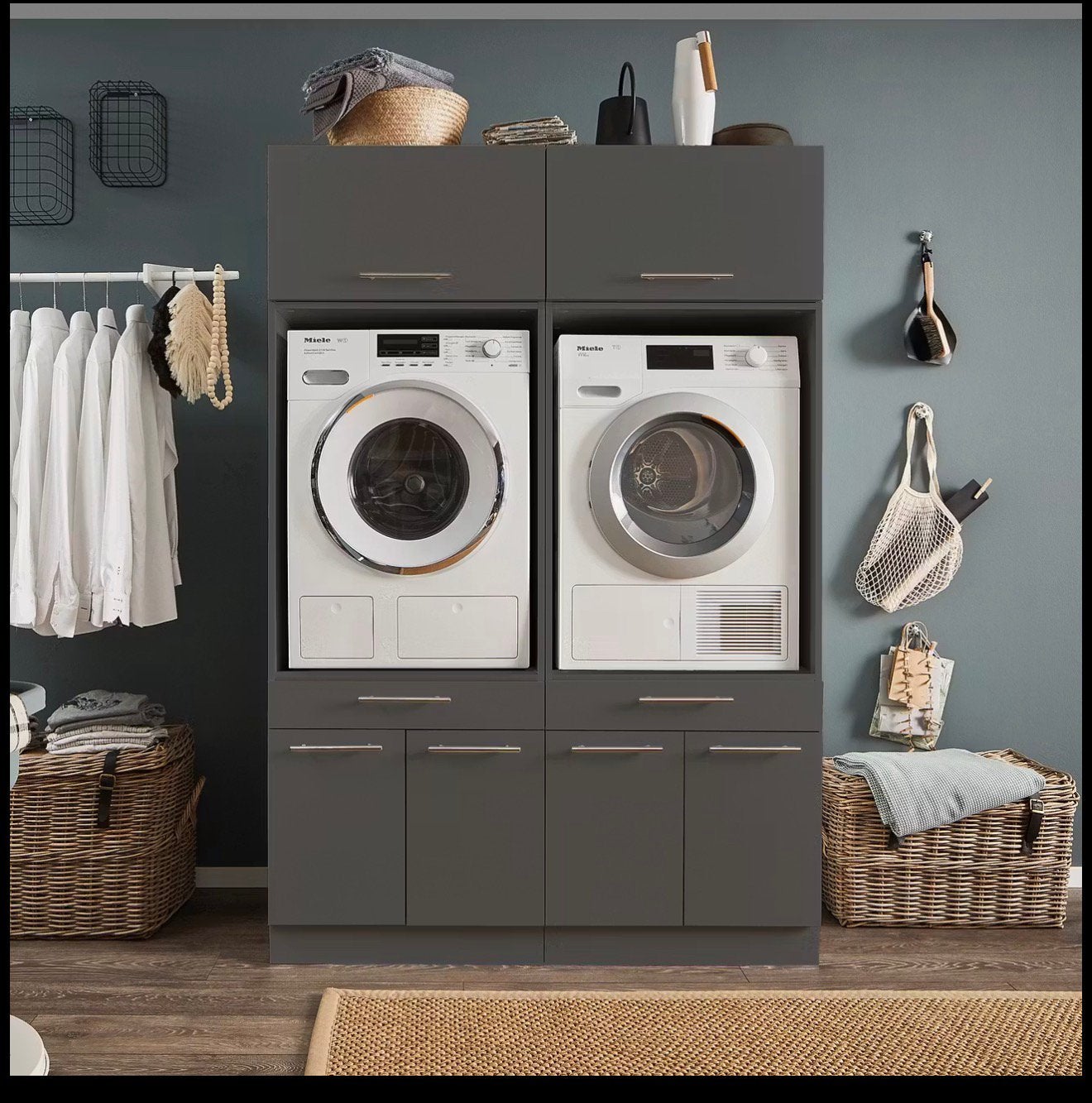 2 Luxe wasmachine- en drogerkasten Nieuw!, Ophalen, Nieuw