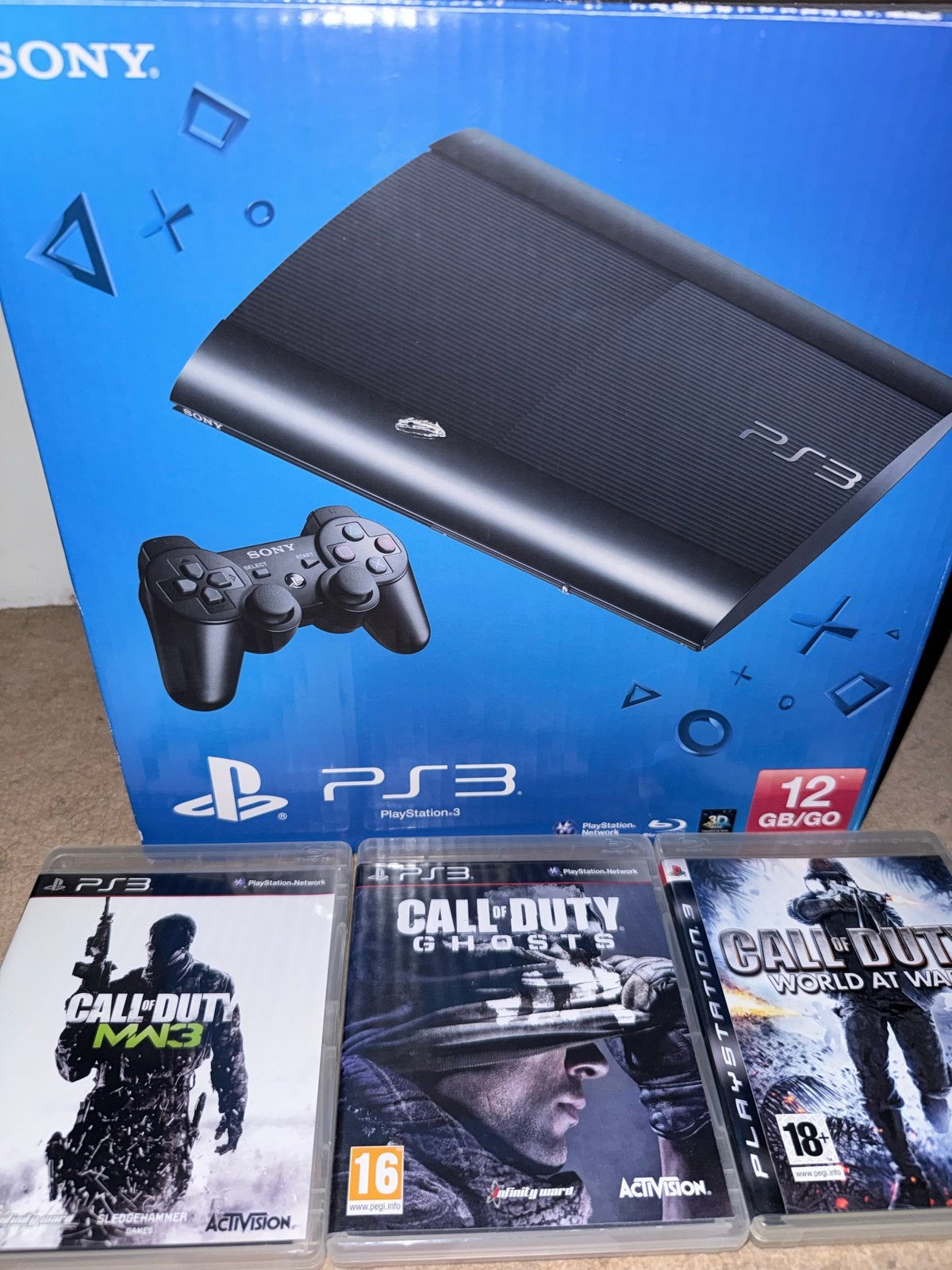 PS3 Super Slim 500gb met Games, Super Slim, Ophalen of Verzenden, Zonder controller, 500 GB