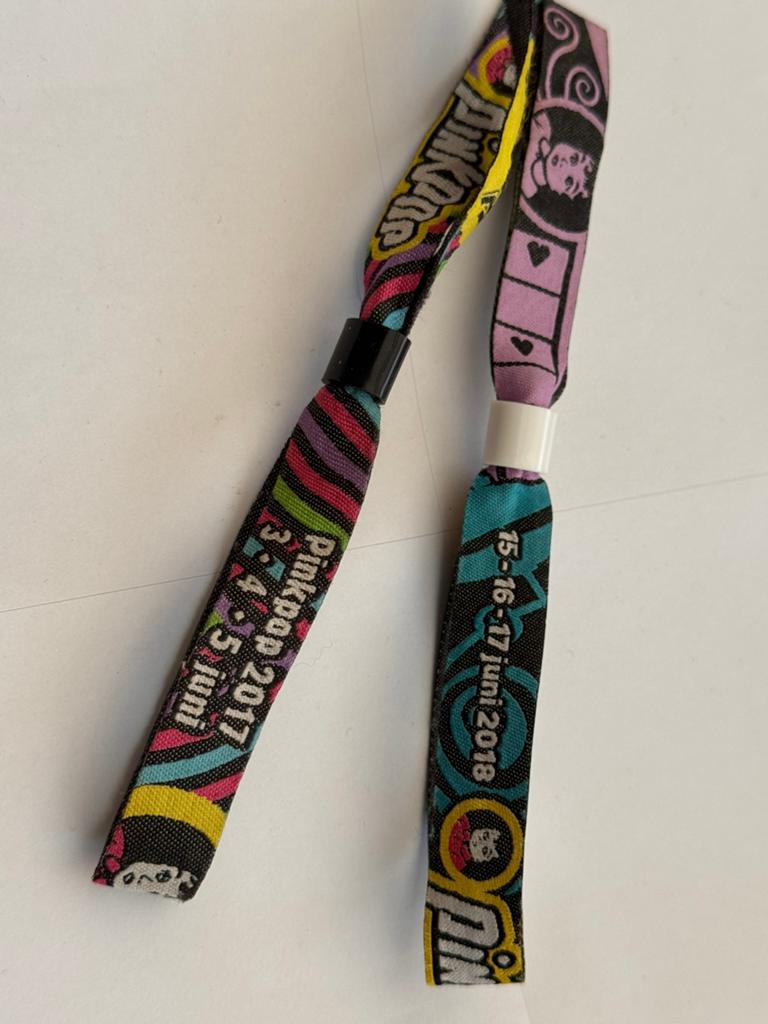 Polsbandjes pinkpop 2017 2018, Eén persoon