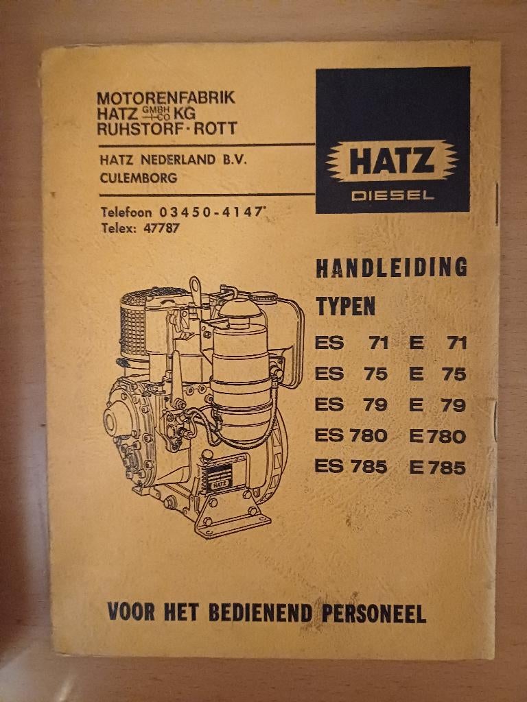 Onderdelenboek Hatz E71.12, E75.12, E79.12, E780.12, Ophalen of Verzenden, Gelezen, Tractor en Landbouw