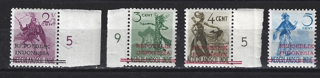 Indie Indonesie JAVA MADOERA 4 - 7 PF ;JAPANSE BEZETTING, Postzegels en Munten, Ophalen of Verzenden, Postfris, Nederlands-Indië