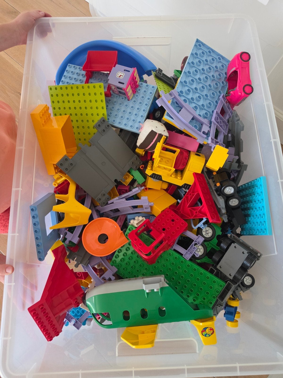 Grote doos met diverse Lego en Duplo bouwstenen, Ophalen, Gebruikt, Inclusief extra onderdelen, Lego