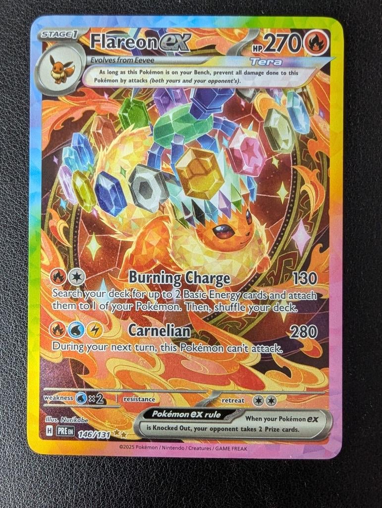 Flareon ex Tera Pokémon kaart 146/131 - Nieuwstaat, Ophalen of Verzenden, Zo goed als nieuw, Losse kaart, Foil