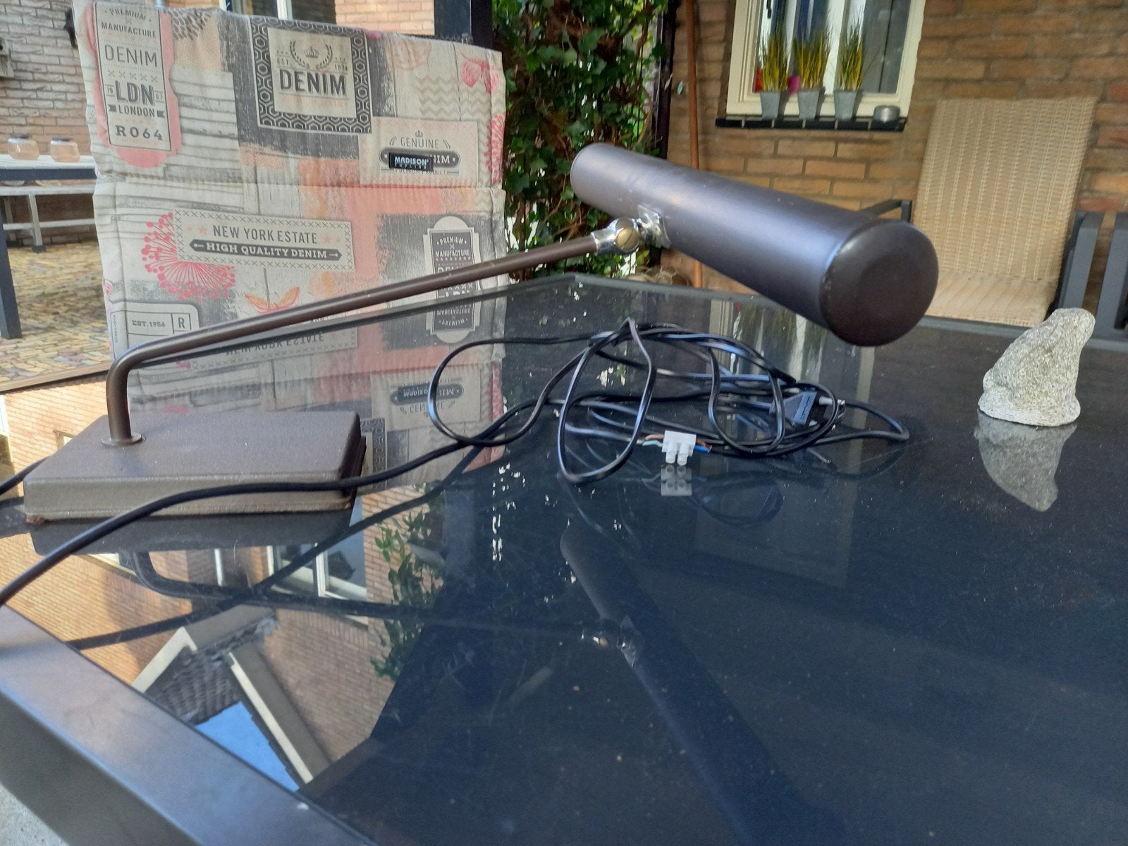 NOG ZEER MOOIE AUTHENTHIEKE JAREN 50/60 GROTE BUREAU LAMP ME, Ophalen of Verzenden